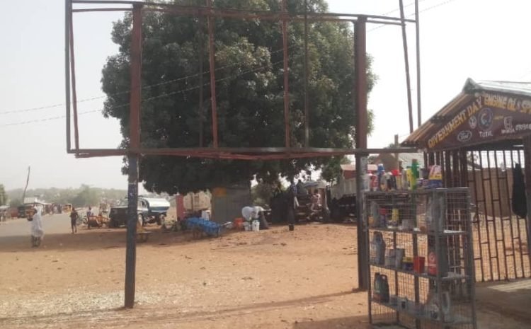 Along Gombe and Potiskum road before the bridge