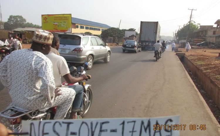 Along Lagos Road before Bida Market FTF Market 2