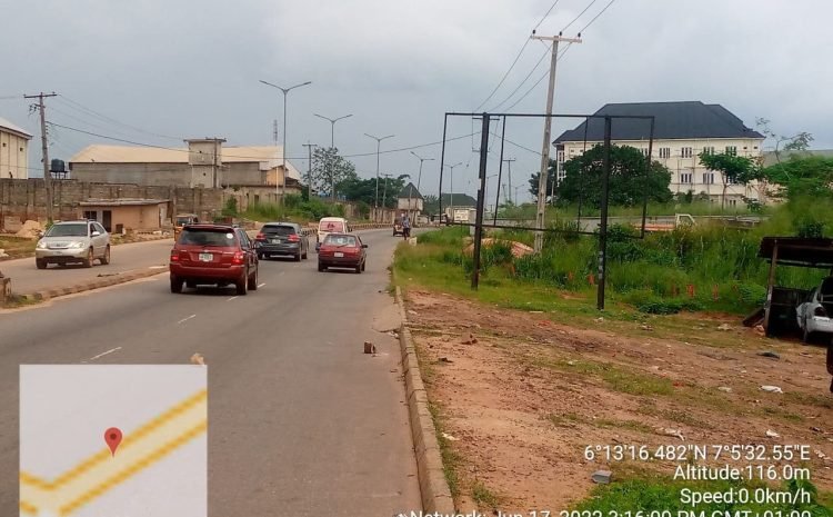 along Agu-Awka road by Ikenga Hotel Awka