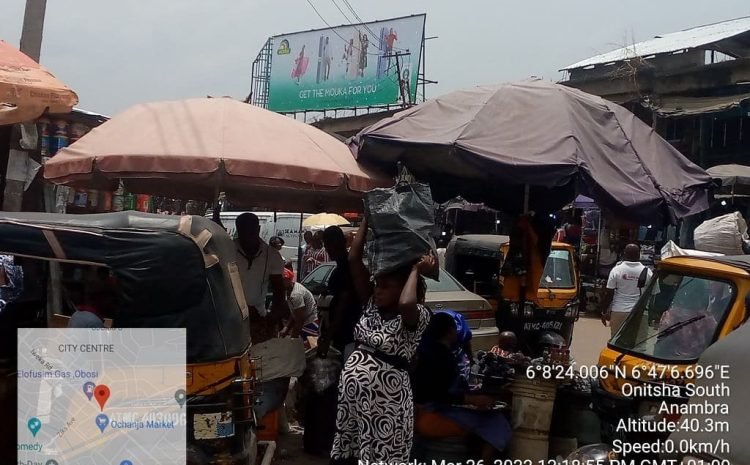along Iweka rd by Ochanja market, Onitsha FTT Upper Iwek
