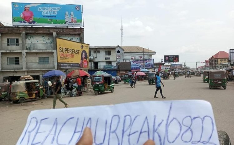 along Jubilee road by Asa, Aba